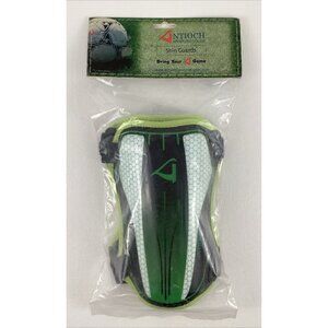 Soccer Shin Guards Adult Dual Strap 9" Green New Antioch